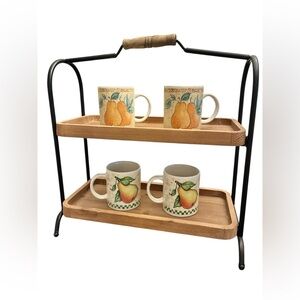 Set of 4 Gibson Housewares Pear Fruit Grove Coffee Mugs